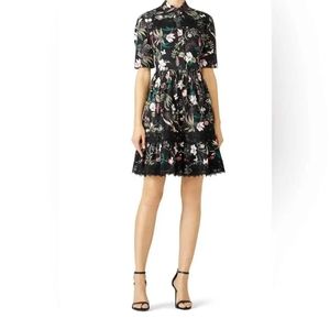 Kate Spade Black Floral Poplin Dress